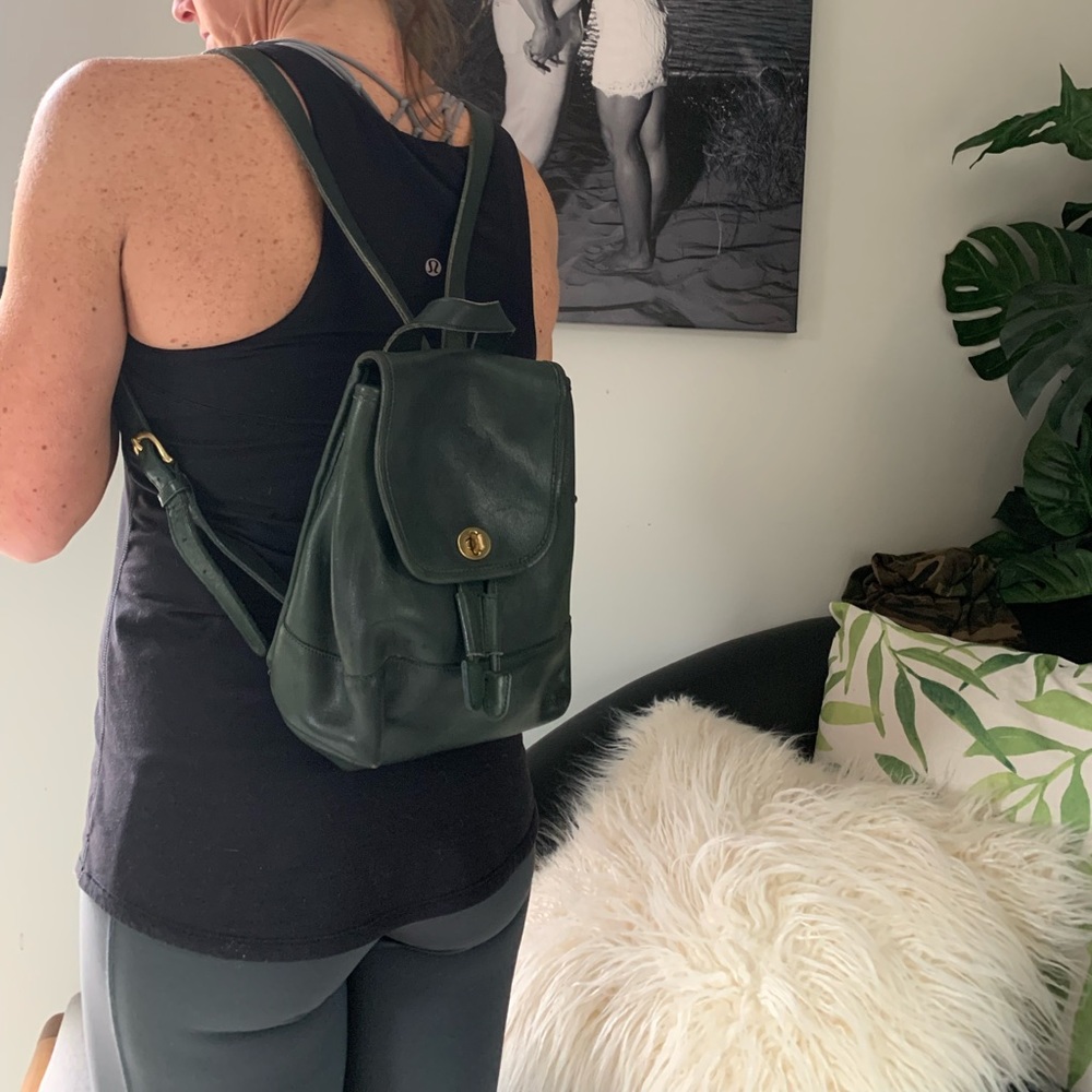 Vintage Coach back pack (green)